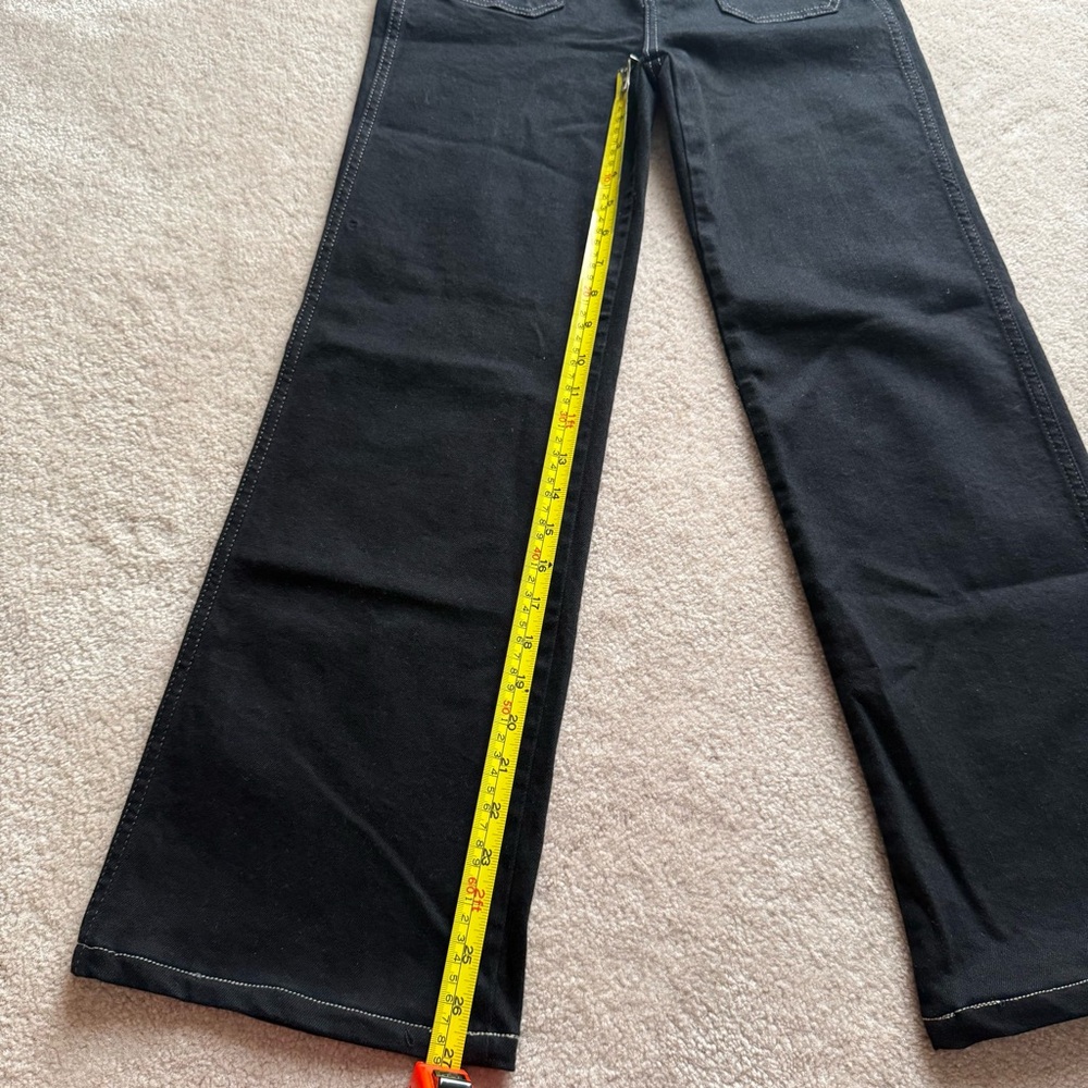 Reformation Alyssa High Rise Wide Leg Long Jeans in black - size 24 - Picture 4 of 8